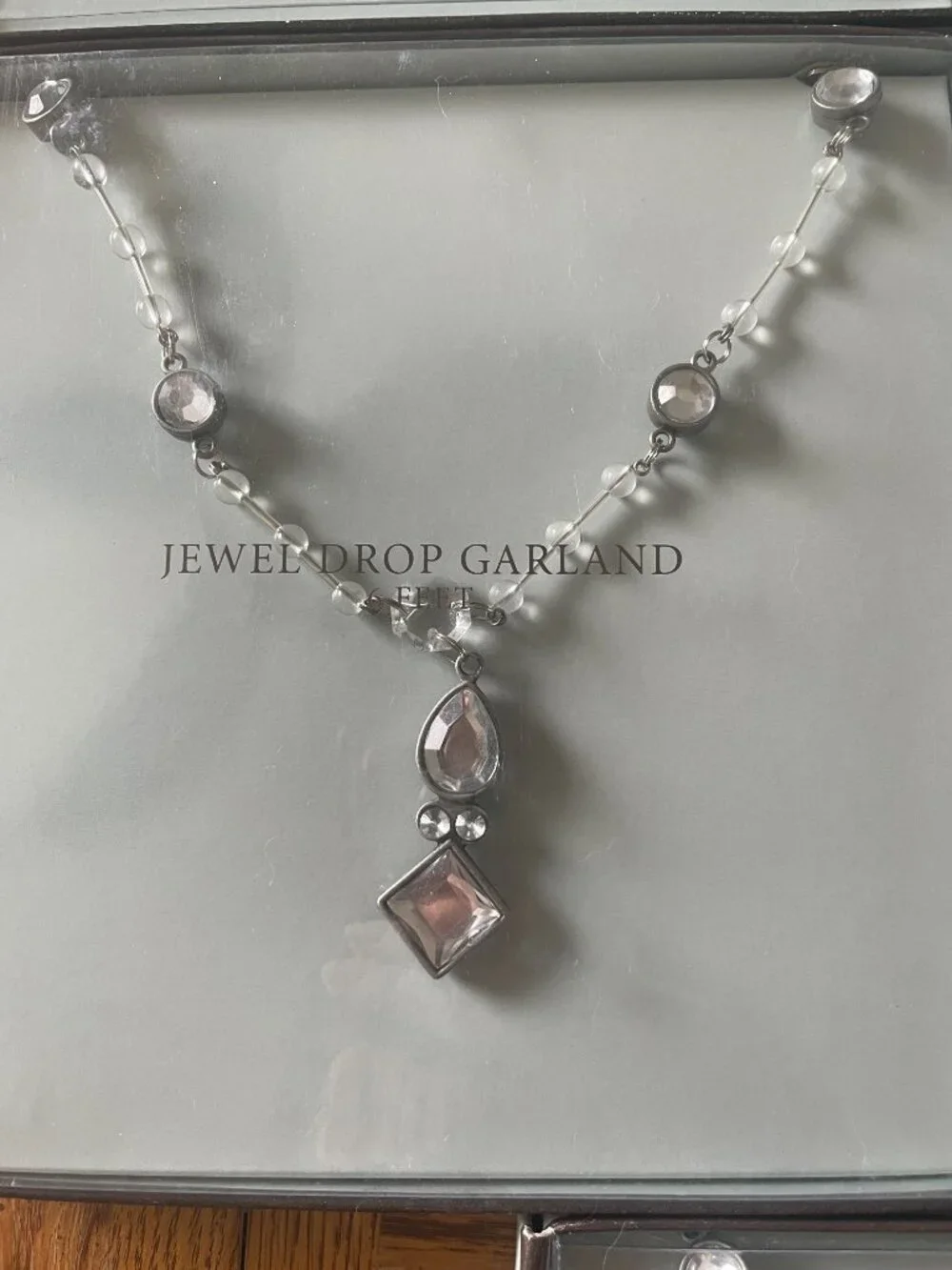 Restoration Hardware Jewel Drop Garland Clear Silver 5 Boxes 30 Ft New Christmas
